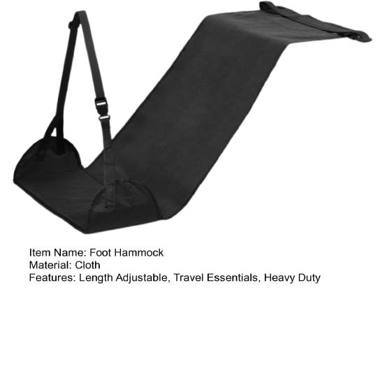 Гамак для ног в самолете, регулируемая длина, широкая платформа, основание, подставка для ног, портативный офисный гамак для отдыха ног, устанавливаемый под столом, необходимые вещи для путешествий