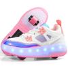 28-41 детская спортивная обувь с подсветкой, натирающая обувь, зарядка и разборка, скользящая обувь с двумя колесами, детские светящиеся кроссовки со светодиодной подсветкой