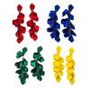 2Pcs Dangle Earings Geometric Girl Jewelry Trend Colorful Petal Leaves Statement Pendant Earring Home Gift Accessories