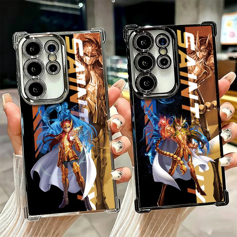 Аниме S-Saint S-Seiya Покрытие Чехол для телефона Для Samsung Galaxy S24 S25 FE S26 Edge S23 Ultra S22 S21 Plus S20 Противоударный Подушка безопасности Чехол