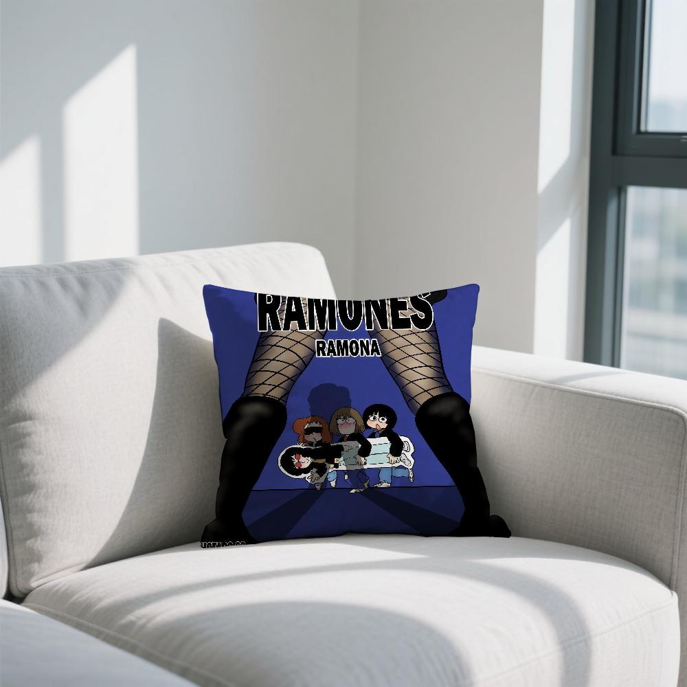 Rock Band R-Ramones наволочка Двусторонняя печать Полиэстер Наволочка Узор Декоративная молния Наволочка