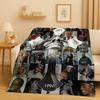 3D Rap Tupac 2pac Hip-Hop Music Rapper Catnap Flannel Blanket,Soft Plush Throw for Home Bedroom Bed Sofa Cover Kid Gift Picnic
