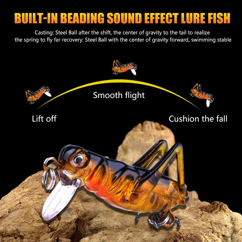 Ноживка для ночной рыбалки, реалистичная саранча из пластика 1 шт