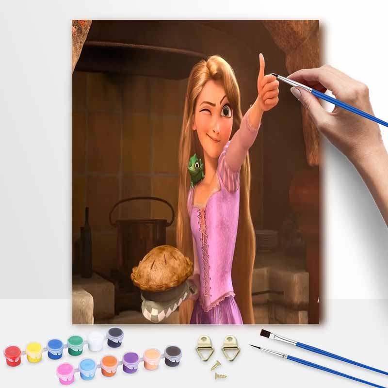Disney Набор для масляной живописи Картина Рапунцель Искусство Домашний Декор Стены Спальни Подарок