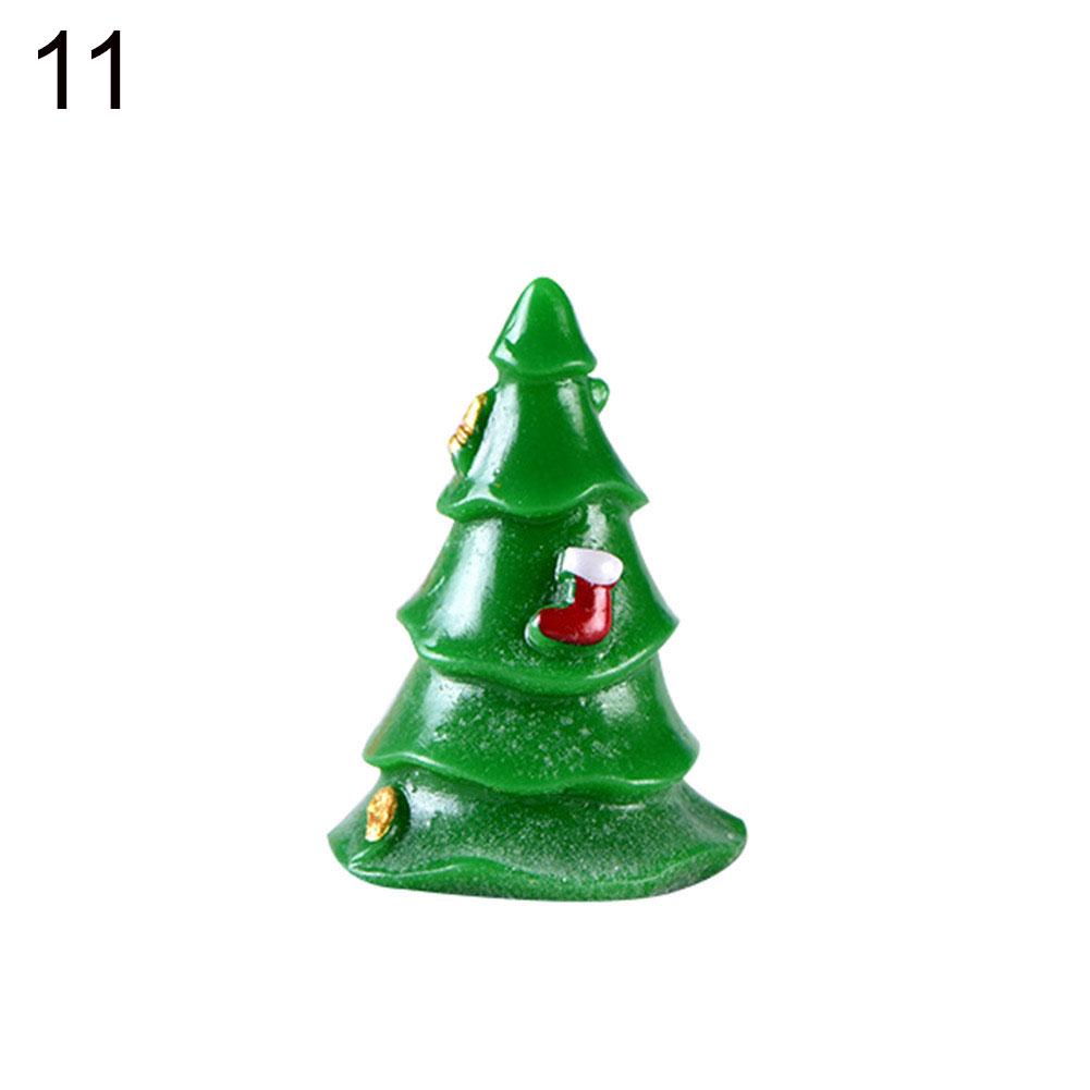 Мини-фигурка из смолы Рождественская елка Клаус DIY Садовая фея Санта Снеговик Украшения MIT