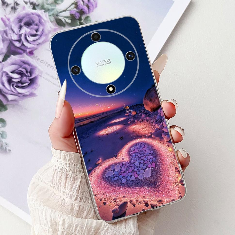 Чехол для Honor X9b 5G Цветок Бабочка Расписной Чехол Мягкий Силиконовый Корпус Для Honor X9 X9 b HonorX9b 5G Чехол для Телефона