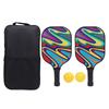 1 пара пиклбол ракеток стекловолокно увеличенная пластина ПВХ окантовка сотовая пиклбол тренировочная ракетка для