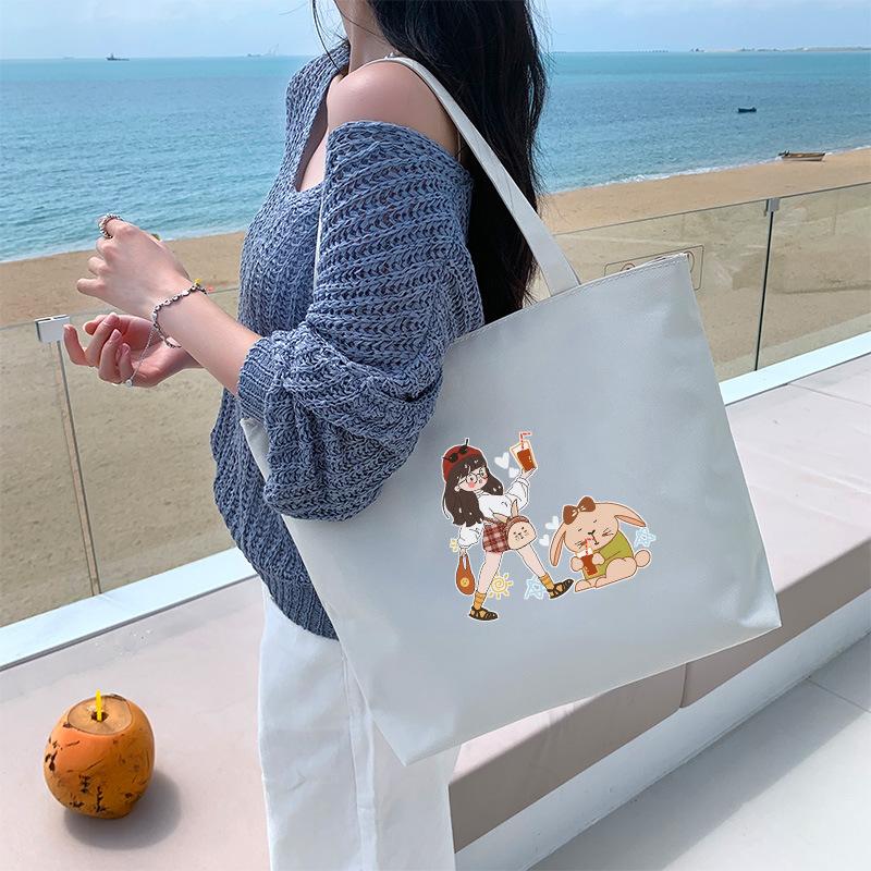 Холщовая сумка женская сумка через плечо студенческая сумка большая вместительная ручная сумка из холста