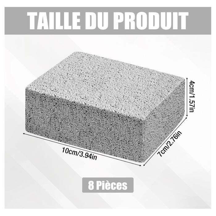 8 Pcs Pierres Nettoyage Grille Barbecue, 10×7×4 cm Pierre Abrasive Crepiere, Nettoyage Pierre à Nettoyer Réutilisable, Pierres Ponce