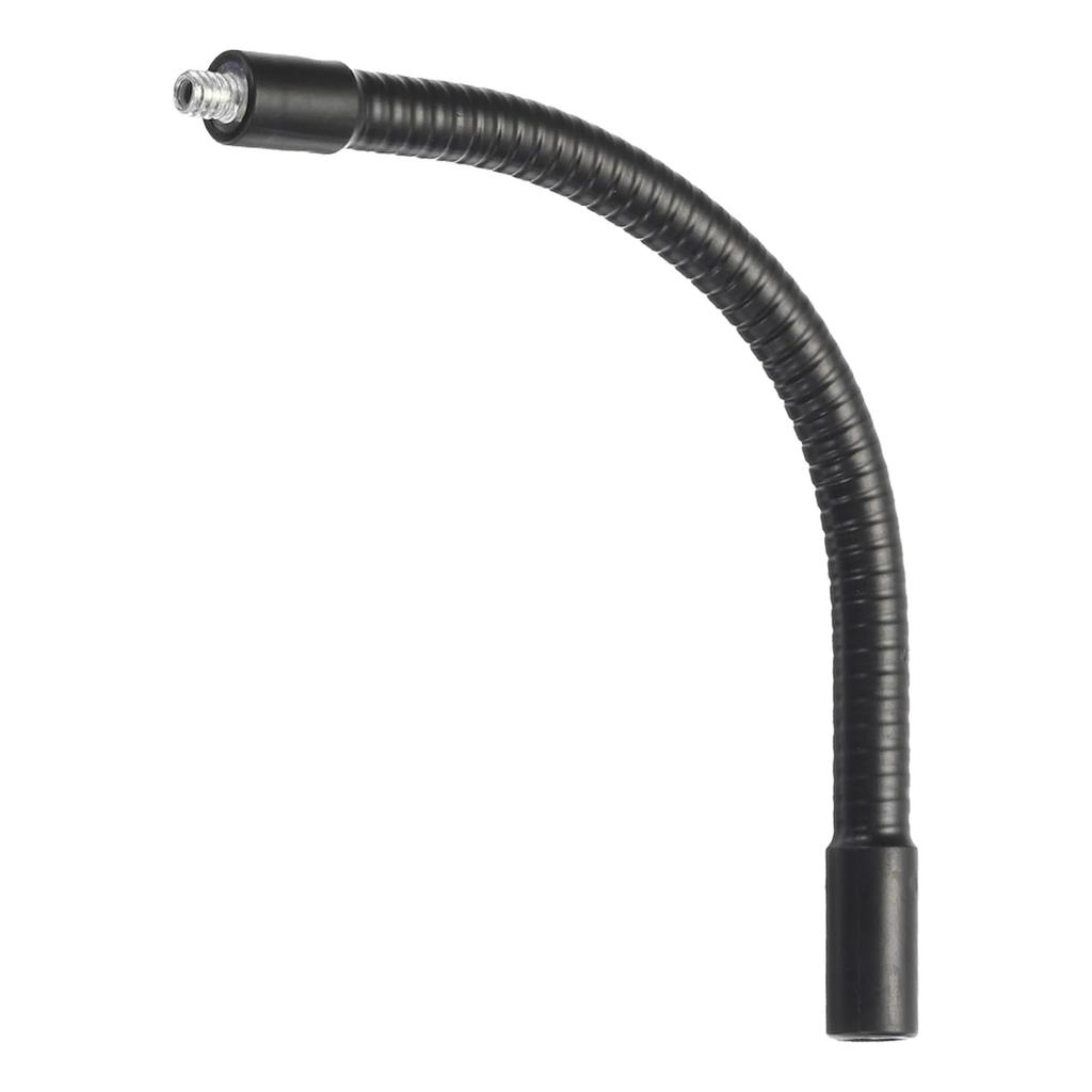 PATIKIL Gooseneck Female To Male Thread Metal Universal Hose Flexible Arm Gooseneck Tube Extension Holder for Action Camera Phone Microphone Black 8"