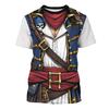 THE Pirate Captain Graphic T-Shirt For Men Funny Cosplay Costume Crewneck Short Sleeve Tuxedo T-Shirt Tee New In Casual Tee Top