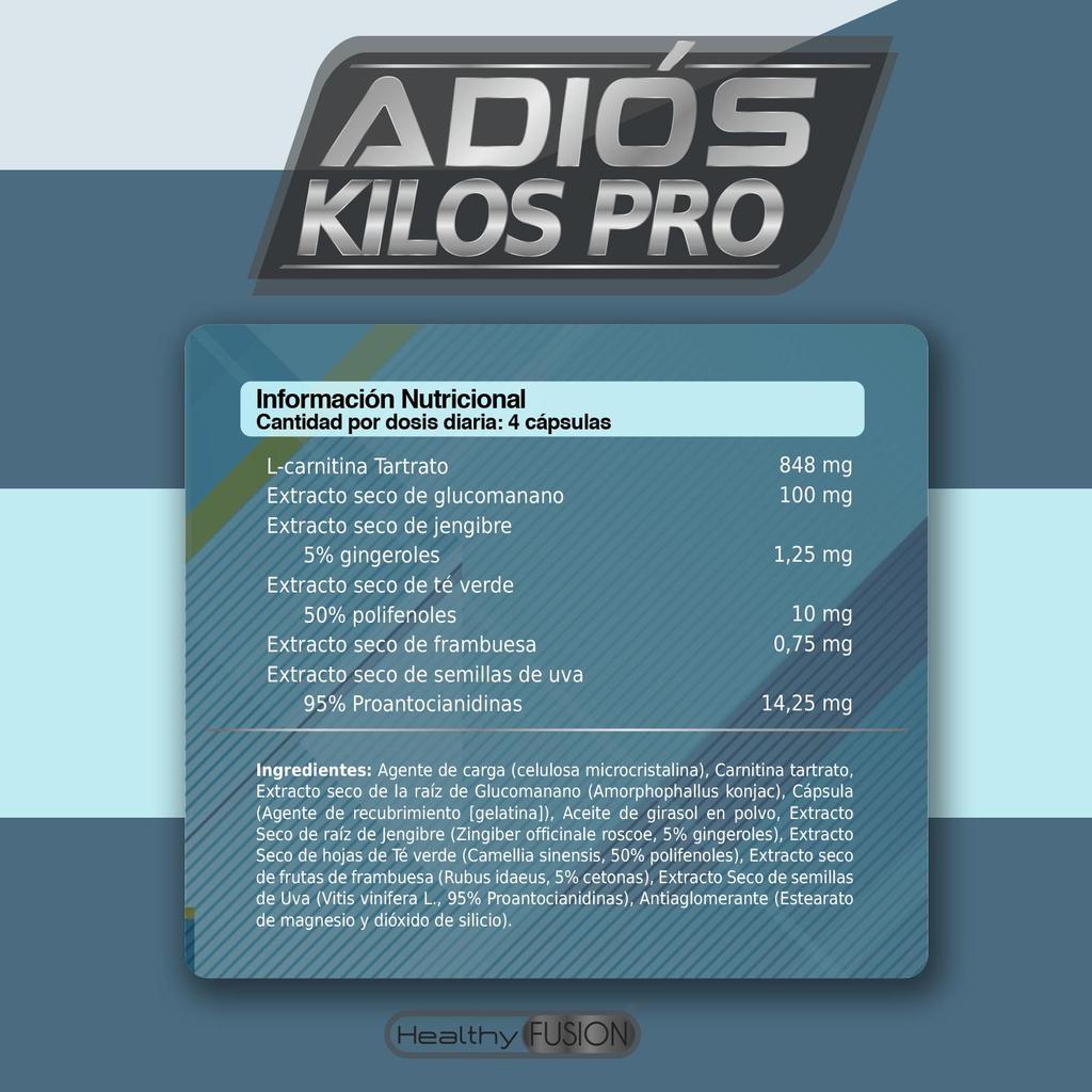 Healthy Fusion – Goodbye Kilos Pro | Natural Formula Based On Garcinia Cambogia, L-Carnitine, Choline Bitrate | 90U