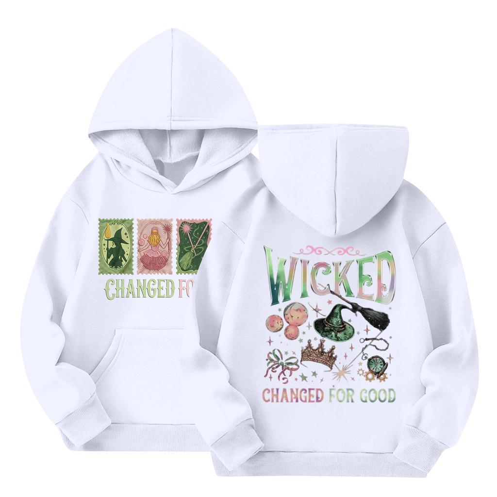 Детский худи-пуловер, модная толстовка с длинным рукавом "Ведьма"