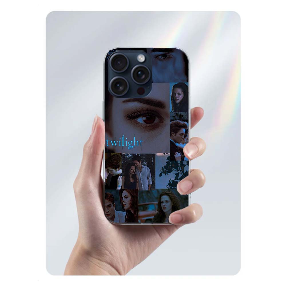 Прозрачный чехол для телефона Сумерки Для iPhone 17 Air 16 Pro Max 15 Pro 14 Plus 17E 16E 11 13 12 Mini Чехлы Fundas Cell TPU Колпачок