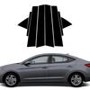 8 шт. Наклейки на стойки дверей и окон автомобиля для Hyundai Elantra Avante 2017-2018, аксессуары для стайлинга авто