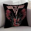 Rock Band Van Halen Cartoon Series Square Pillowcase Soft Waist Sofa Cushion Cover Bedroom Room Pillowcase