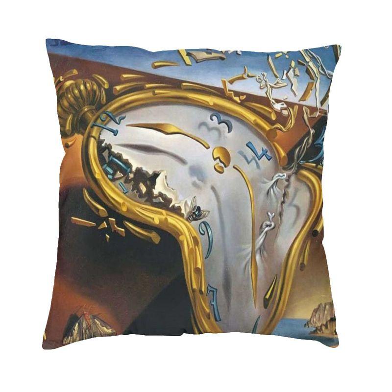 The Persistence Of Memory Cushion Cover 45X45Cm Salvador Dali Painting Art Velvet Cute Pillow Cases For Sofa Home Decor