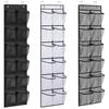 12/24 Grids Wall-Mounted Sundries Shoe Organiser Fabric Closet Bag Storage Rack Mesh Pocket Clear Hanging Over The Door Box