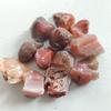 Natural Red Agate Stone Fish Tank Decoration Raw Material of Agate Chalcedony Body Heathy Raw Gemstone Specimen Collection Gift