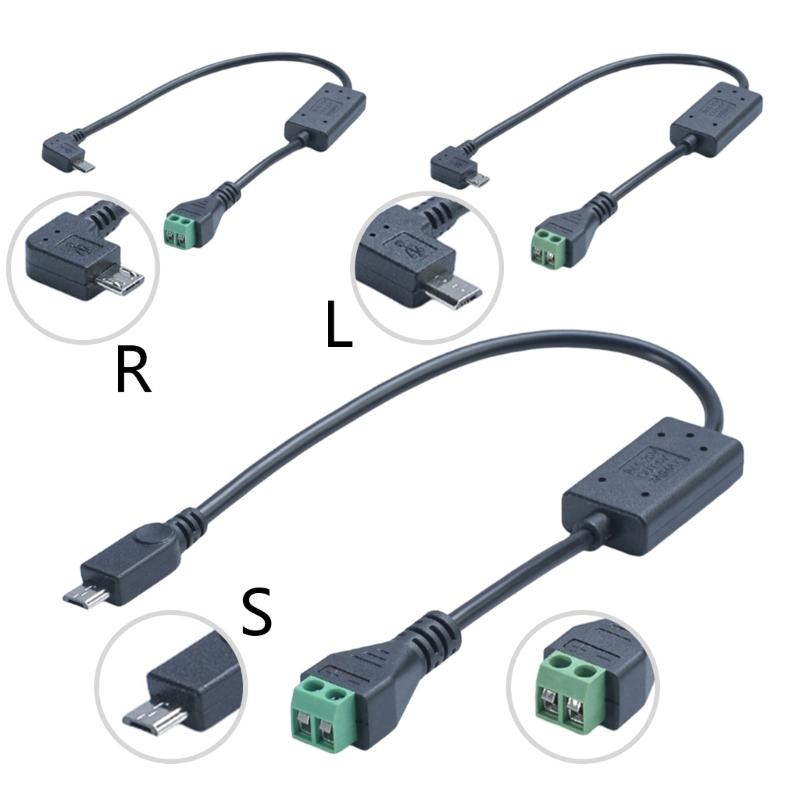 Кабель-преобразователь 2P Терминалы DC 5V 25V в USB 5-контактный с выходом 5V3A для зарядки телефона, планшета, видеорегистратора