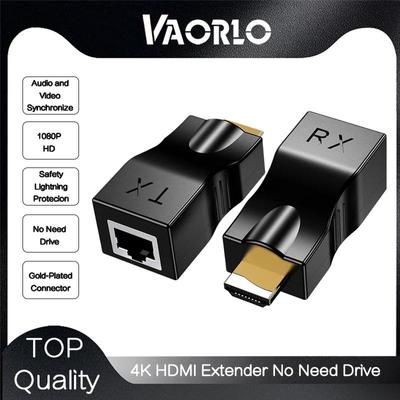 VAORLO 4K HDMI удлинитель HDMI расширение до 30 м Расширение 30 м через CAT5e / CAT6 UTP Ethernet кабель RJ45 порты LAN сеть для ПК