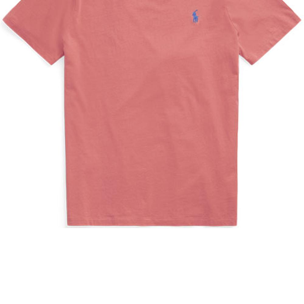 Polo Ralph Lauren Ss22 Solid Logo Вышитый круглый вырез короткий рукав футболка мужские топы розовый MNPOTSH1N821365-600