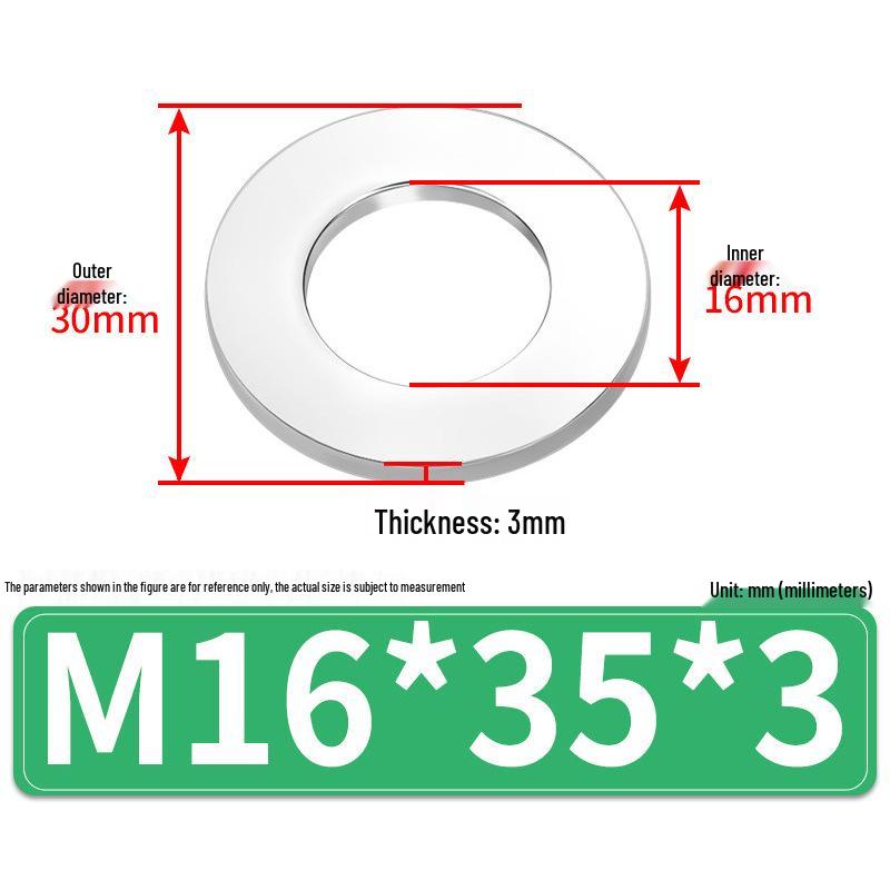 Jin Juntai Толстая и тонкая плоская шайба из нержавеющей стали, круглая M10-M36