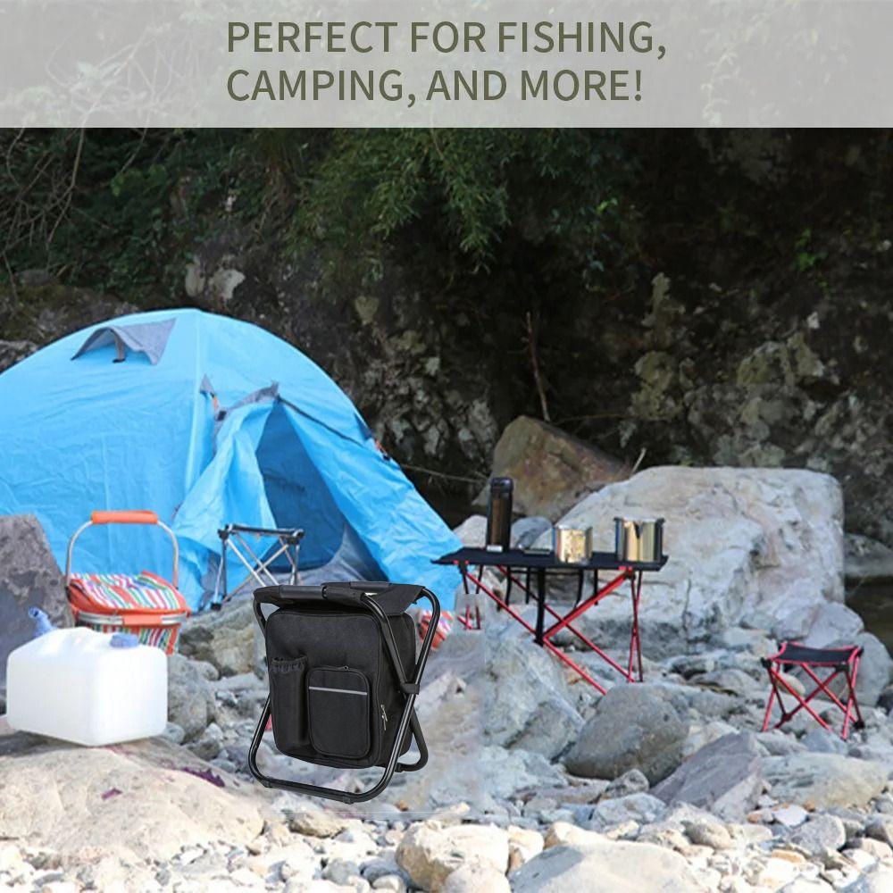 Strong Load-bearing Smart Fishing Chair with Cooler Bag Sports Folding Chair Picnic