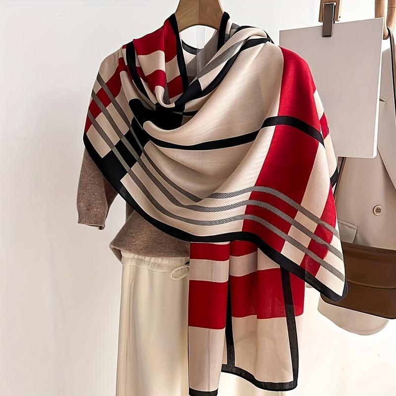 Stylish Multicolor Stripe Scarf - Soft Lightweight Warm Shawl for Cool Seasons - Ultimate Coldproof Cozy Fashion Accessory - Perfect for Autumn Winter