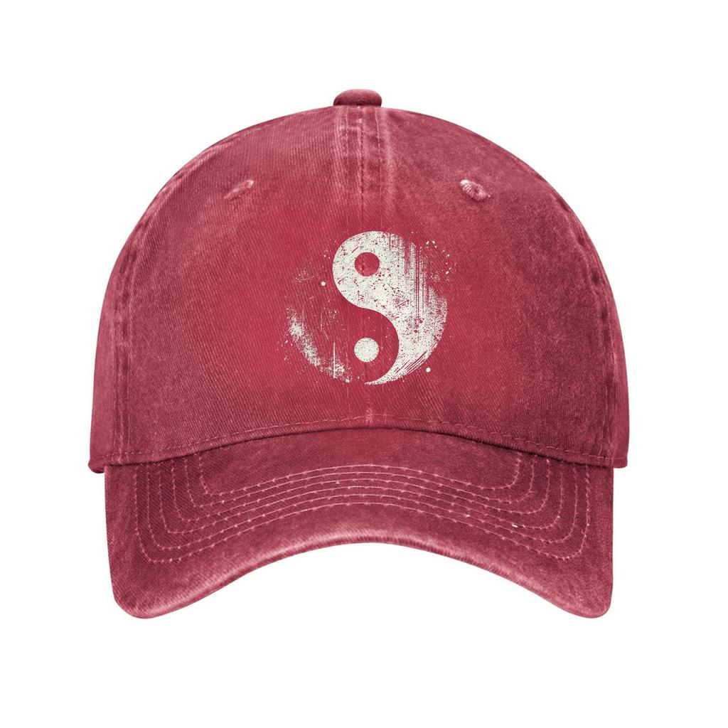 Кепка в стиле Yin Yang с эффектом состаривания, хлопковая, стираная, регулируемая, папина кепка для активного отдыха, повседневная, защита от солнца