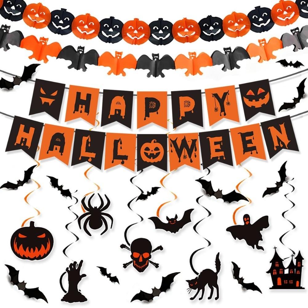 5Pcs/Set Halloween Flag Halloween Bunting Creative Halloween Hanging Decoration Party Scene