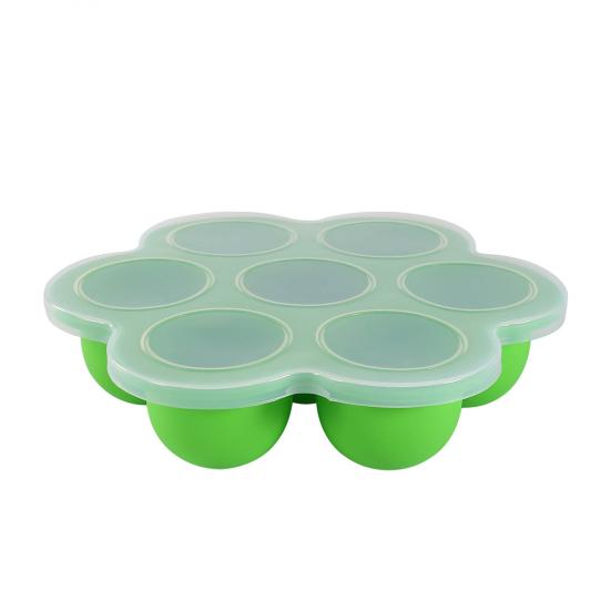 Силиконовая форма для льда с 7 отверстиями и герметичной крышкой, легкосъемный пищевой лоток для льда для домашнего мороженого, десертов и холодных напитков