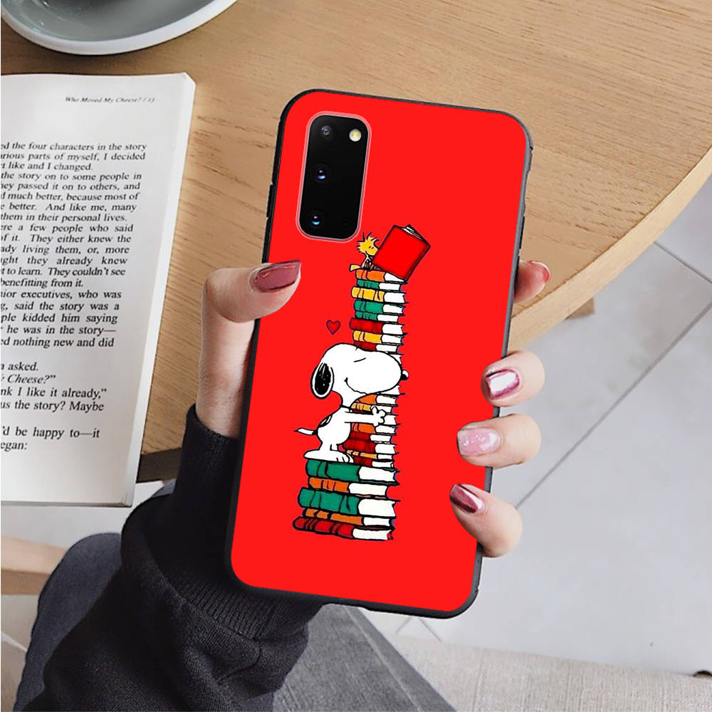 AN11 Snoopy Black Case for Xiaomi Poco X6 M5 M6 F5 F6 F1 C65 C55 C50 C51 C40 Redmi Note 7 8 14C A3X 13C 12C 11 10A 9C Pro Sofe Cover