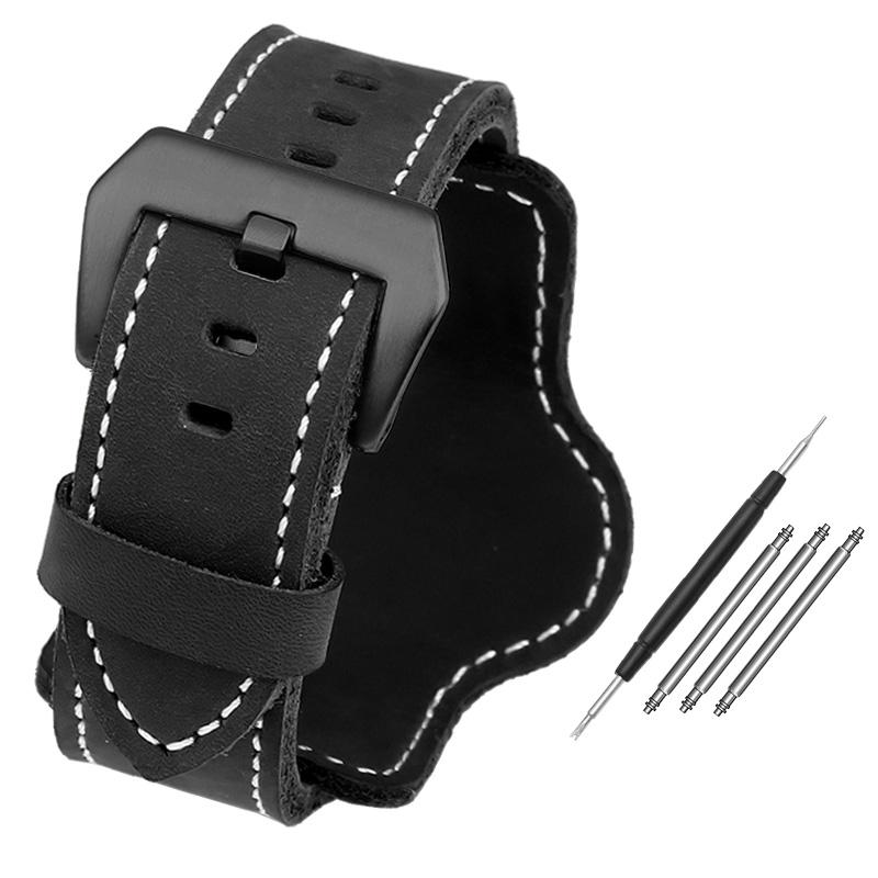 Классический ремешок для часов Panerai из натуральной кожи для мужчин PAM111/441/312 Series Crazy Horse Belt с игольчатой пряжкой 22MM 24MM 26MM