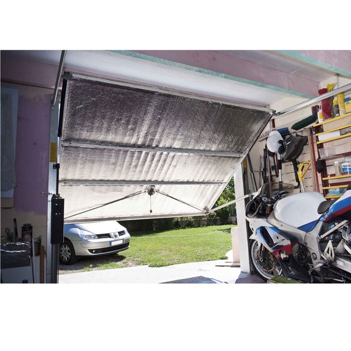 Kit isolation porte de garage - Fabriqué en France - 3 couches - 5,70 m² - 7,60 x 0,75 m - 180 g/m²