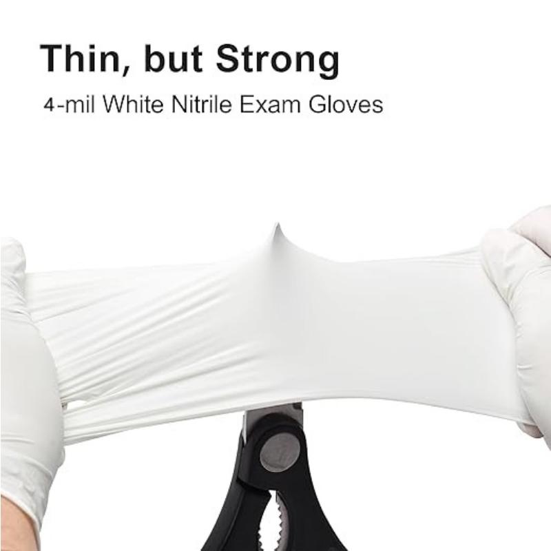 20/100PCS White Nitrile Gloves Disposable Household Cleaning Gloves for Kitchen Gardening Beauty Salon Tattoo Working Gloves
