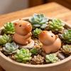 12 шт. Мини-фигурки капибары, смоляные украшения, миниатюрные милые крошечные фигурки животных-капибар для сказочного сада