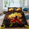 Cartoon/Anime Son Goku Dragon Ball Themed Printed Bedding Set: This soft and comfortable set includes a duvet cover and pillowca
