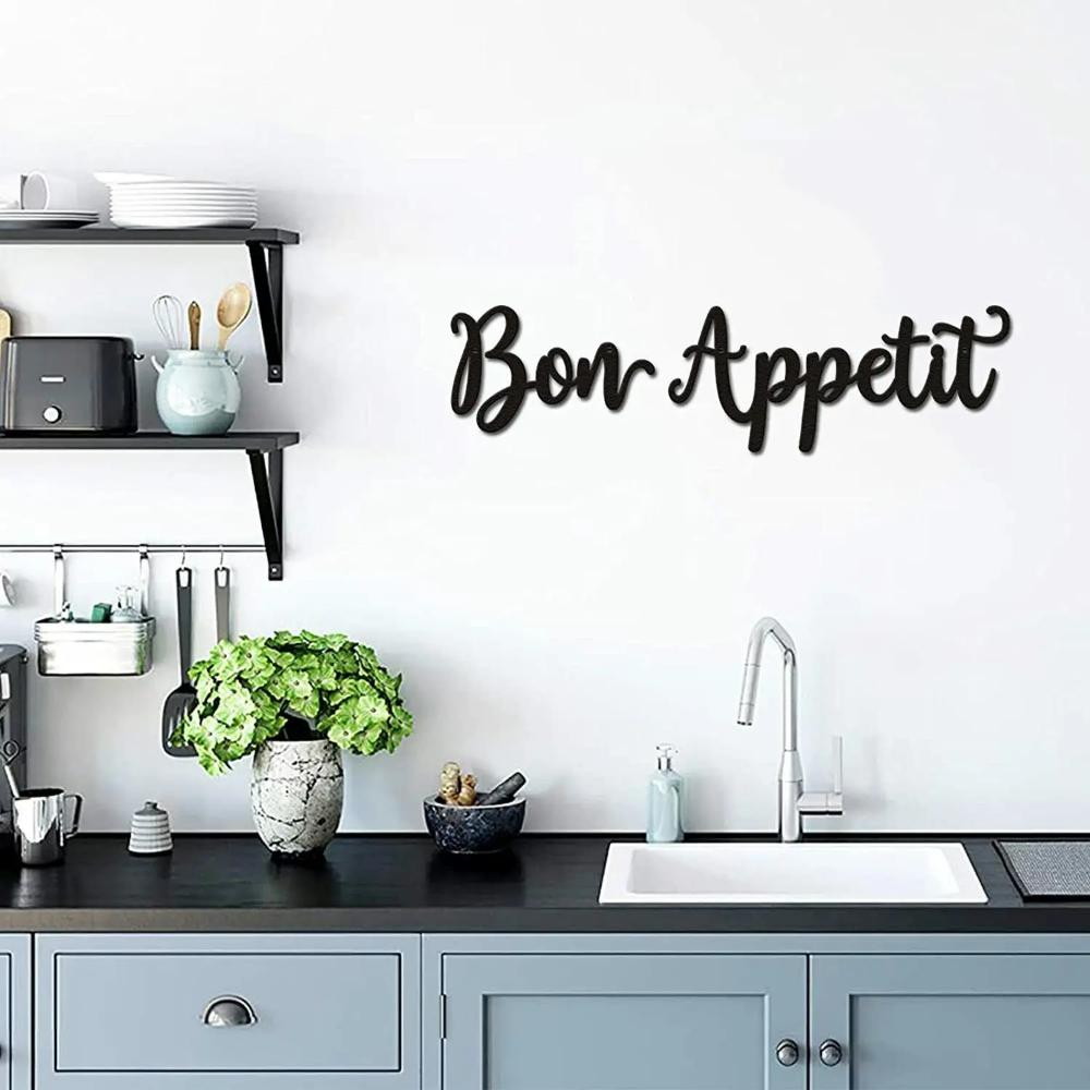 Bon Appetit Настенный декор Металлическая вывеска Фермерская кухня Искусство Bon Appetit Настенный декор Металлическая вывеска Фермерская кухня Искусство