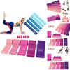 Premium Latex Gym Resistance Bands Set For Fitness And Physio In Elegant Pink Tones