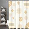 Modern Creative Geometric Yellow Shower Curtain, Bathroom Decorative Shower Curtain, Waterproof Shower Curtain with Hooks