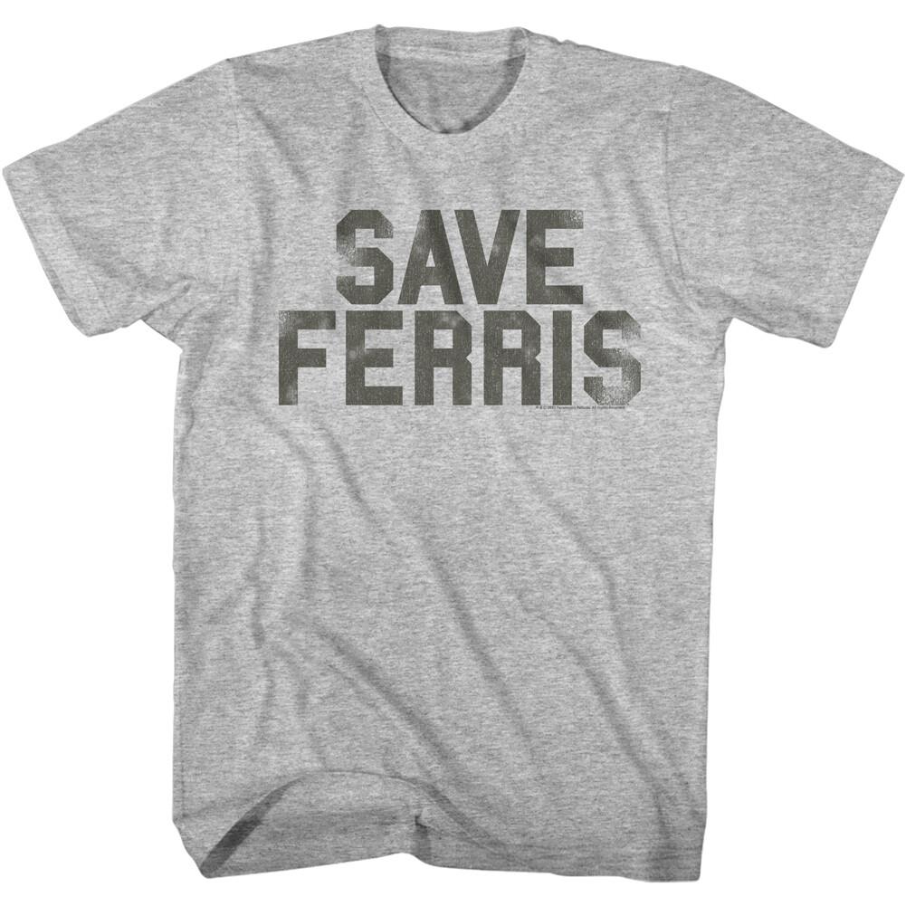 Ferris Bueller Day Off Movie SAVE FERRIS Logo Men T Shirt