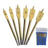 6PCS Titanium Coating Hex Shank Spade Bits Set Flat Boring Bit Wood Drill Bit Power Tools