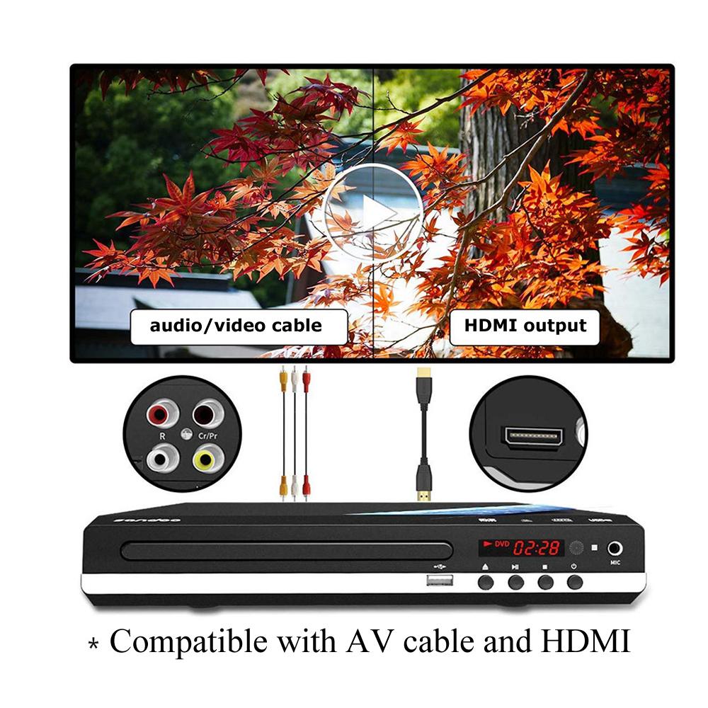 Callaa Новый HD DVD 229 Видеоплеер Домашний DVD-плеер Мультимедиа Цифровое ТВ USB DVD-видео/DVD+CD Аудио/VCD/SVCD JEPG/MP3/WMA/Дисковая система домашнего кинотеатра