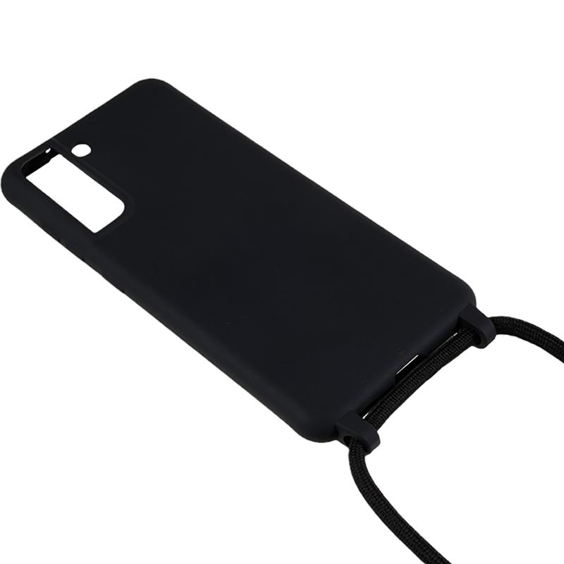 Противоударная задняя крышка для Samsung Galaxy S21 FE 5G, гибкий ТПУ чехол для телефона со шнурком