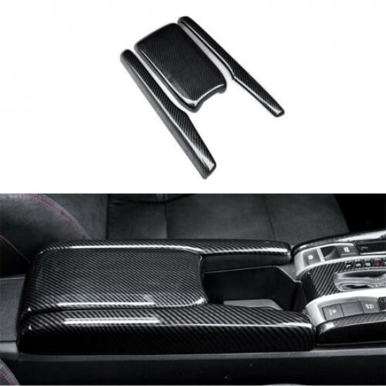 Center Console Armrest Box Cover for Honda Civic 2016- ABS Carbon Fiber lb