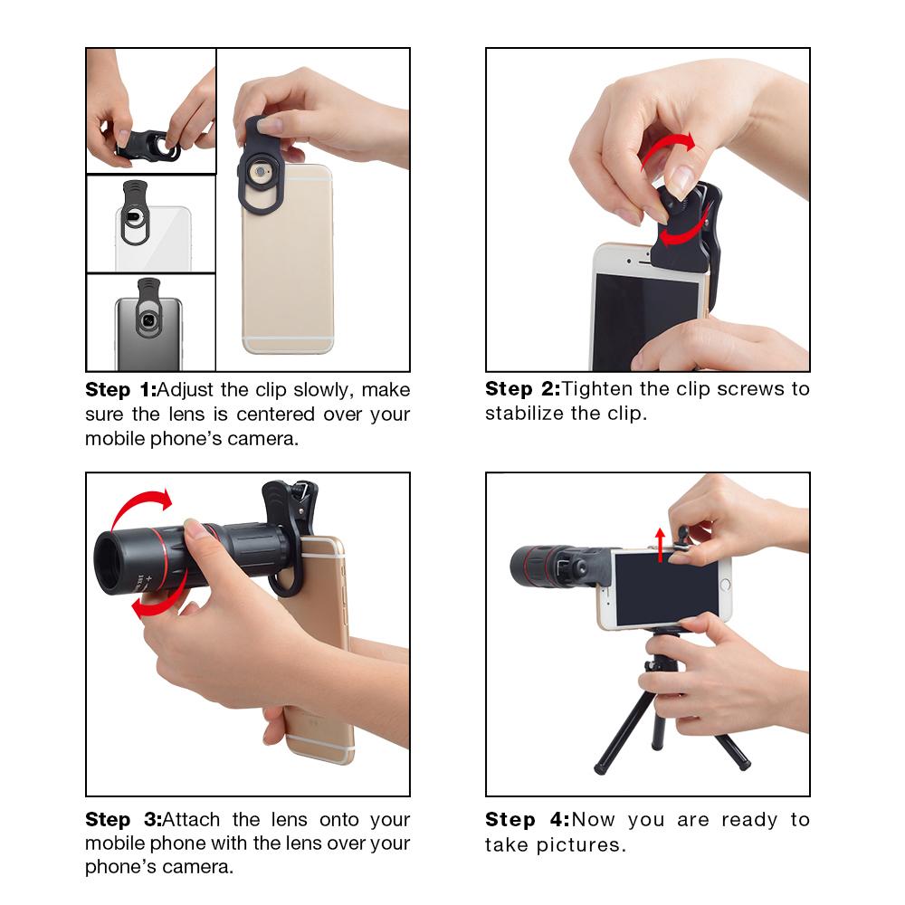 APEXEL Telescope Telephoto Lens 18X Zoom Lens with Tripod Monocular Mobile Phone Camera Lens for Smartphones Lente Para Celular 1