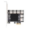 Адаптер PCI-E на PCI-E 1 к 6 слотам PCI-Express 1x на 16x USB3.0 Специальный Райзер карты PCIe Конвертер для Майнера