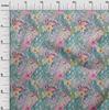 oneOone Cotton Flex Dusty Teal Green Fabric Tropical Flamingo Sewing Fabric By The Yard Printed Diy Clothing Sewing Supplies 40 Inch