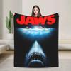 Jaws th Anniversary Retro Vintage s Movie Fuzzy Throw Blanket Lightweight Bedding Cover for Couch or Bed Personalized Design